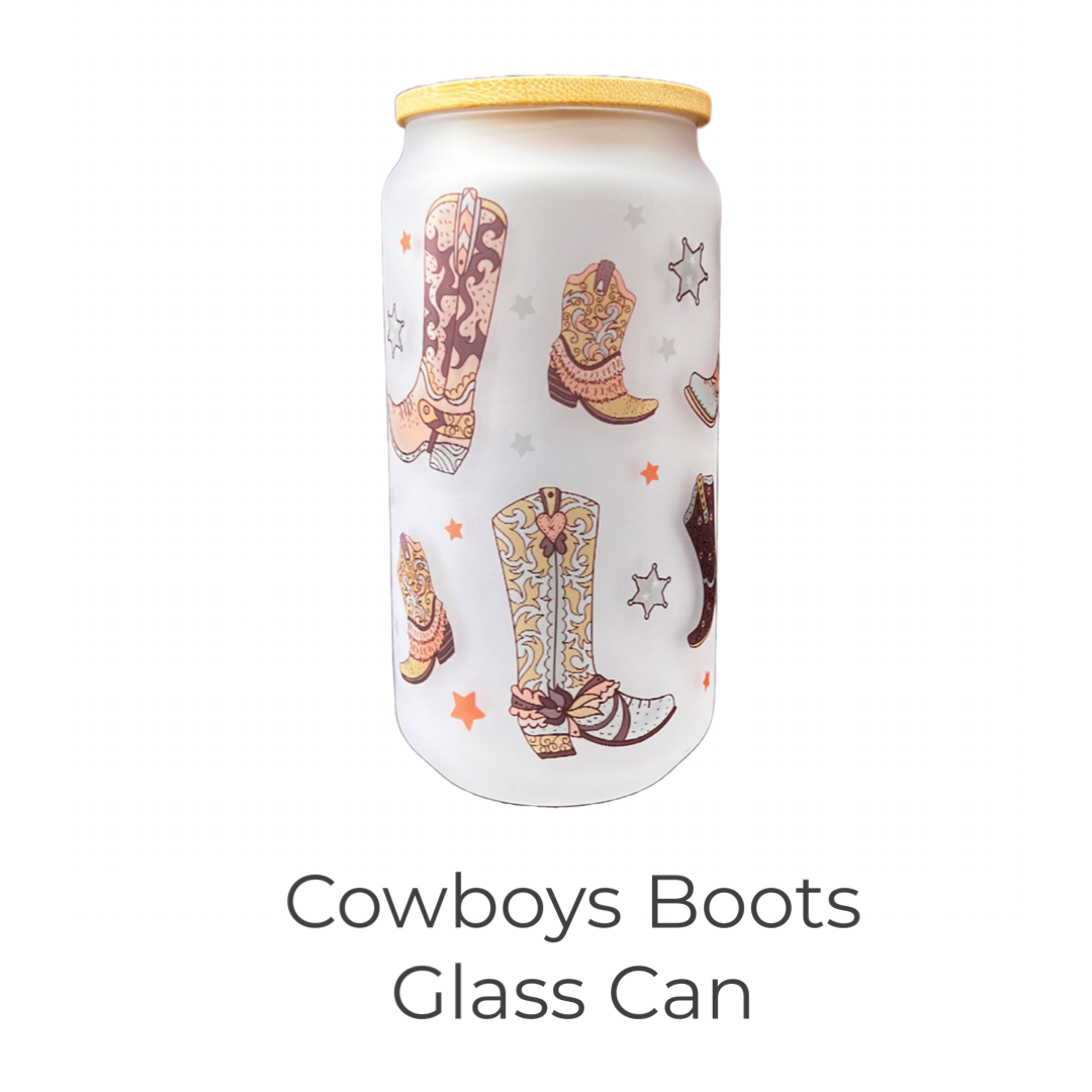 Glass Can- Cowboy Boots