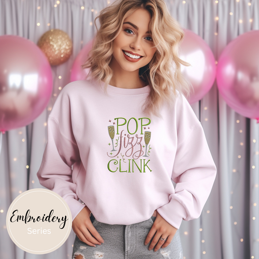 Embroidered Sweatshirt - Pop Fizz Clink