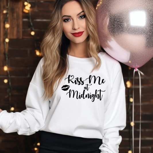 Teeshirt or Sweatshirt- Kiss me at Midnight