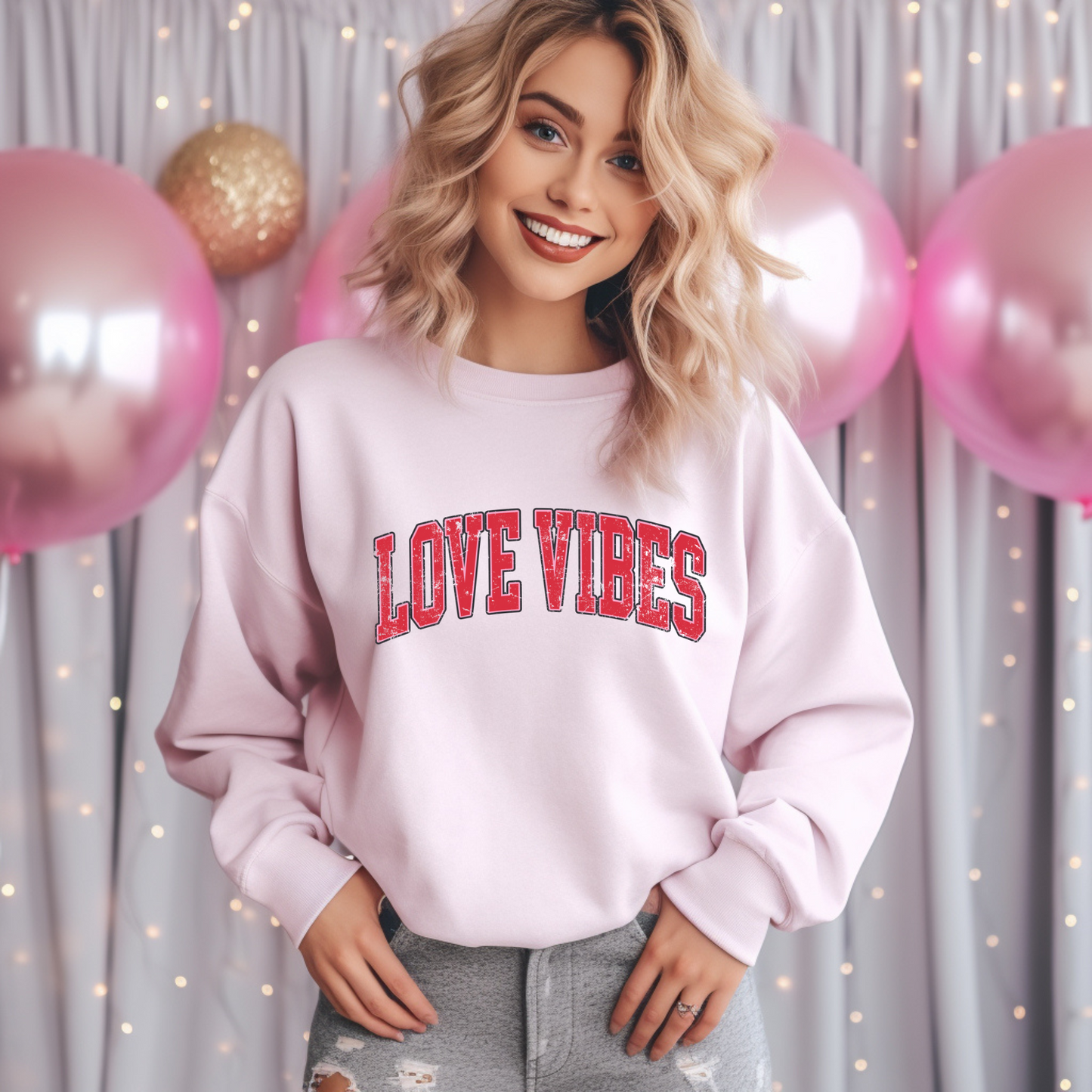 Teeshirt or Sweatshirt- Love Vibes