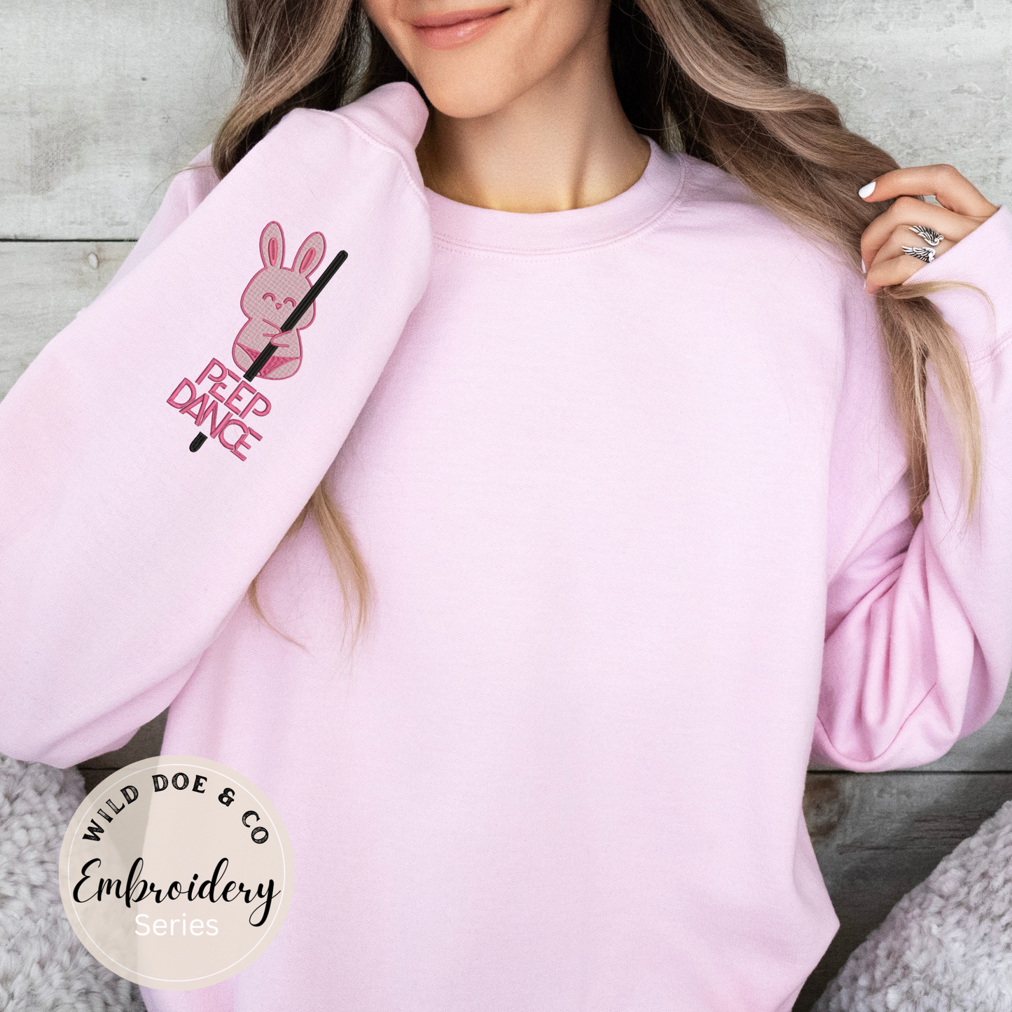 Embroidered Sweatshirt - Peep Dance