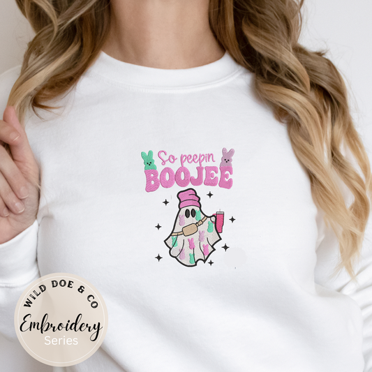 Embroidered Sweatshirt - So Peeping Boojee