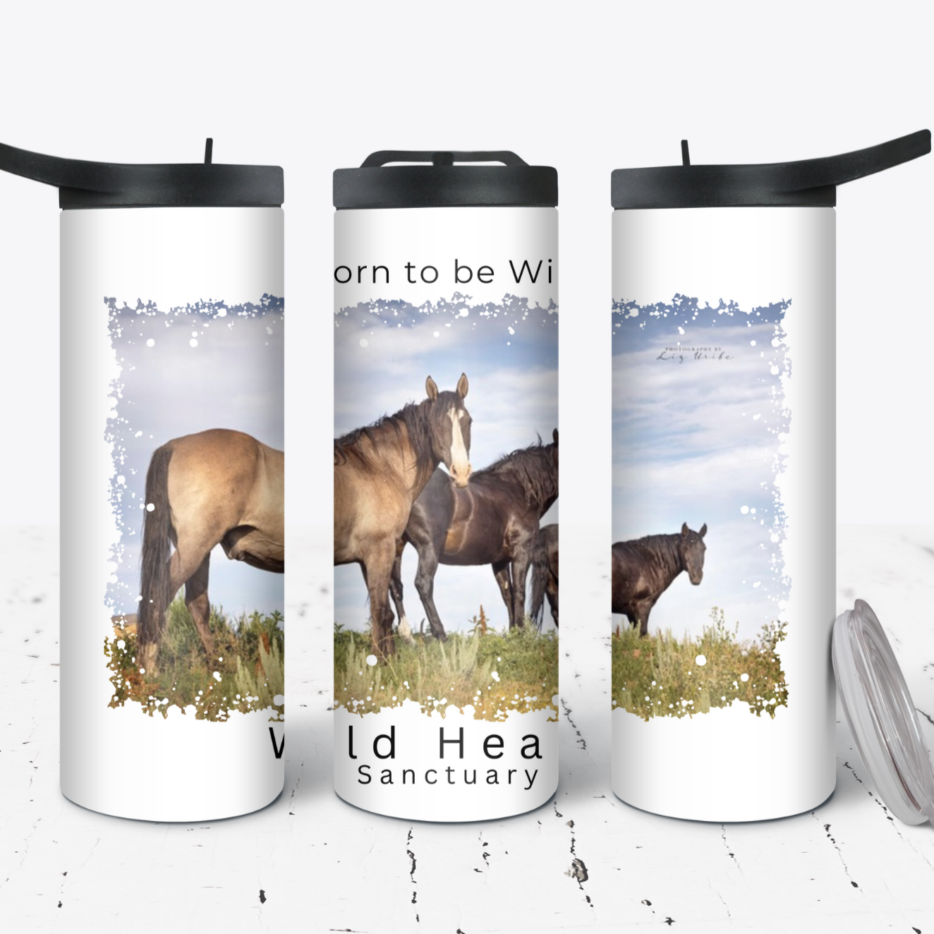 Hydration Duo Bottle 25oz Duo Skinny Tumbler- Born to be Wild-Wild Heart Sanctuary