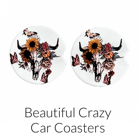 Ceramic car coaster set - Beautiful Crazy