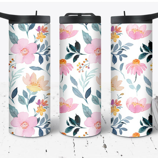 Hydration Duo Bottle 25oz Duo Skinny Tumbler- Bloomer