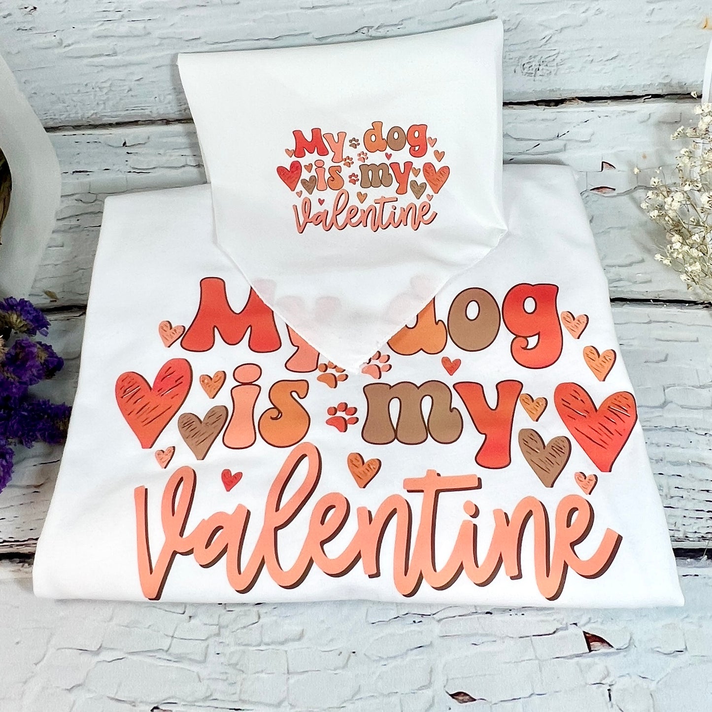 Dog Bandana - My dog is my valentine