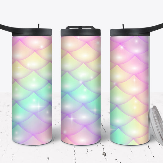 Hydration Duo Bottle 25oz Duo Skinny Tumbler- Mermaid Ombré