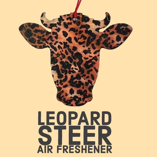 Air freshener Leopard Steer Design and 1 fl oz Scent Bomb