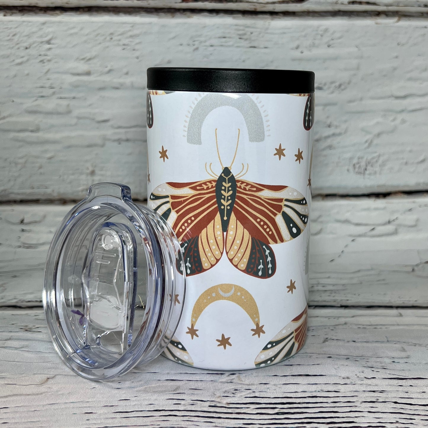 Cooler bottle/can/cup 12oz - Boho Moth