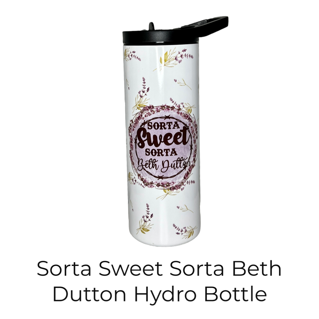 Hydration Duo Bottle 25oz Duo Skinny Tumbler - Sorta Sweet Sorta Bet Dutton