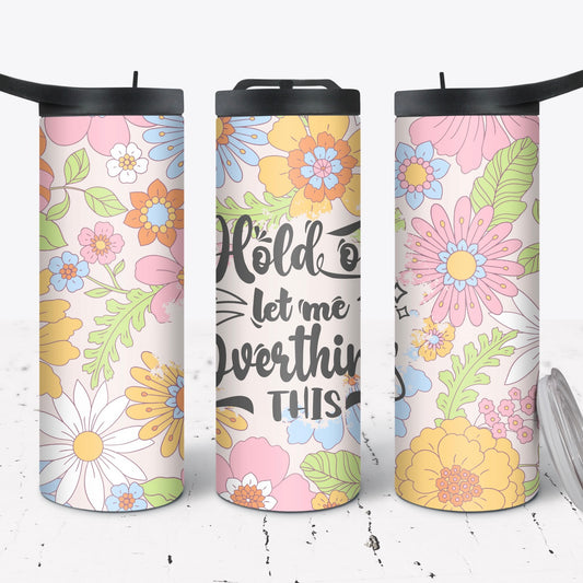 Hydration Bottle 25oz Duo Skinny Tumbler- Retro Pastel Floral