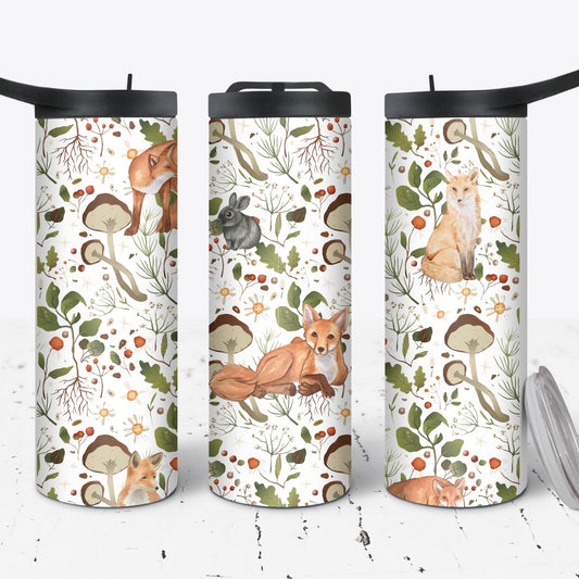 Hydration Bottle 25oz Duo Skinny Tumbler- Woodland Fox